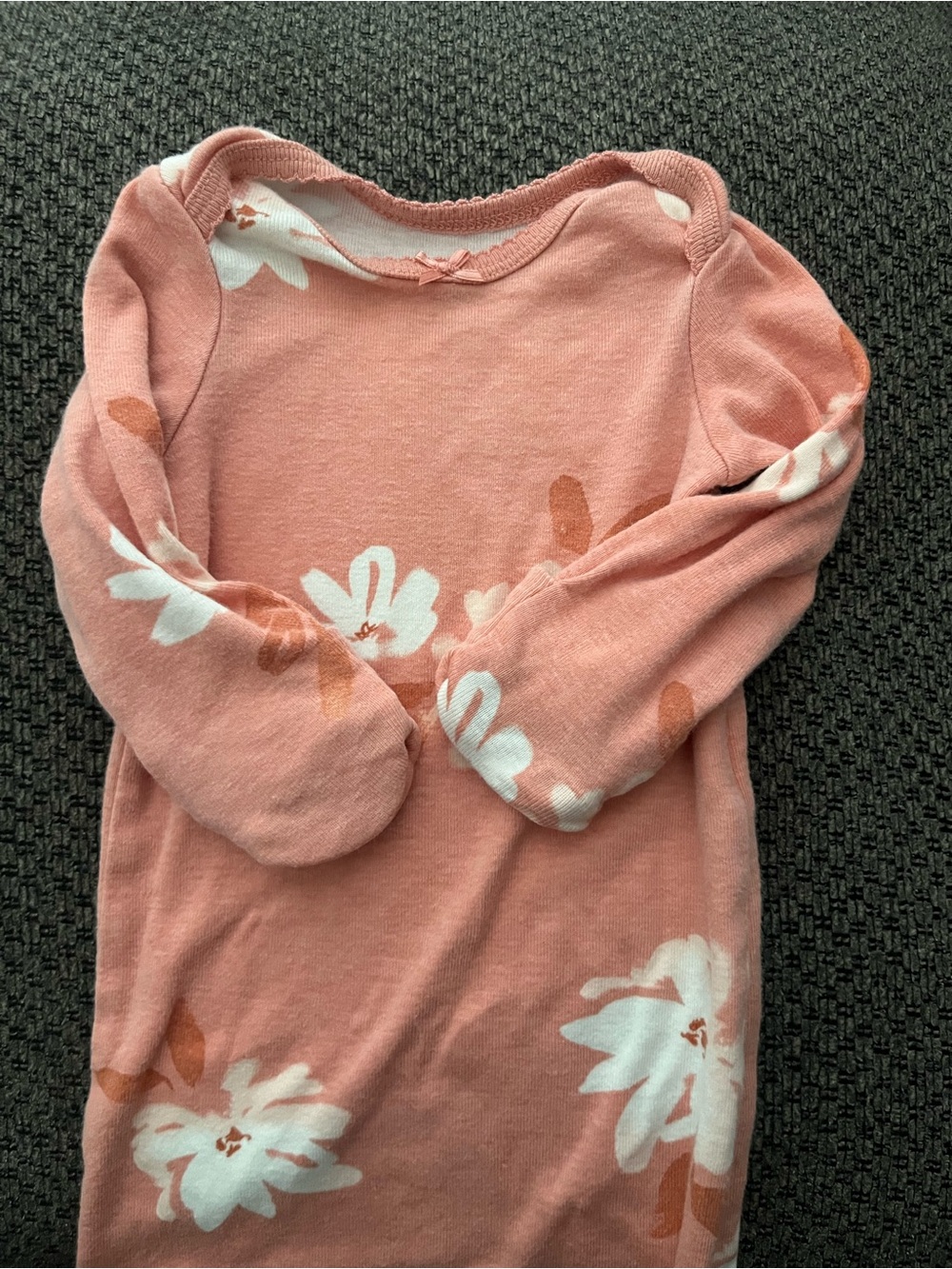 Girls' Pink Floral Long-Sleeve Top